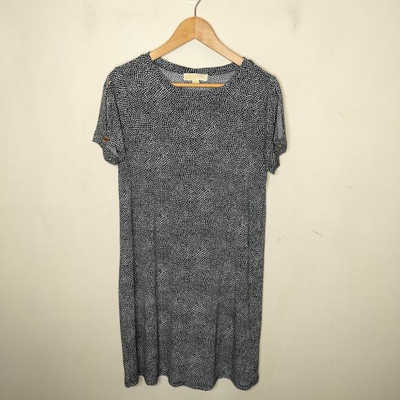 Michael Kors Stretch Dress Cold Shoulder Geometric - Picture 1 of 11